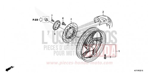 ROUE ARRIERE SH125ADH de 2017